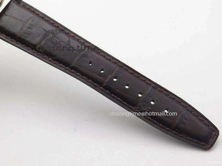 MIROTIME 0207 Compact Portuguese IW545409 RG ZF 1:1 Best Edition White Dial On Brown Leather Strap A 7336